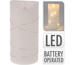 10 LED Candle White 7X15CM