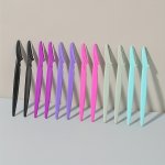 12 Pcs Portable Handheld Eyebrow Shaver For Women - Removal Tools With Cover - Plastic Trimmer For Shaping And Grooming - Conven