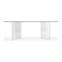 @home Lucent Dining Table Tempered Glass 210CM