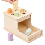 Busy Edition Montessori Toys Object Permanence Box With 6 Wooden Blocks Montessori Toys For Babies 6-12 Months Wooden Baby Toys