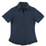 Pioneer Ladies Check Blouse Short Sleeve