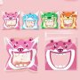 100PCS Cute Cartoon Monster Self-adhesive Plastic Bags For Cookies & Snacks - Perfect For Birthday Parties & Event Supplies