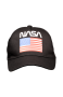 Mens Nasa American Baseball Cap - Black - M