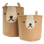 Laundry Basket Set Of 2 Felt Bear