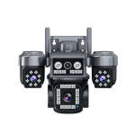 Solar-powered Triple-lens Outdoor Ptz Security Camera