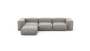 Four Module Chaise Sofa - Velvet - Light Grey - 314CM X 199CM
