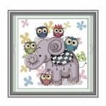 Printed Cross Stitch Kits 11CT 15X15INCH Diy Embroidery Starter Kits Easy Patterns Embroidery For Girls Crafts Dmc Stamped Cross