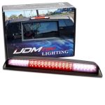 Ijdmtoy Race Car Style Strobe Black-out Smoke Lens W red Chrome Reflector 48-SMD LED High Mount Third Brake clearance Light Asse