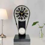 Simple Housewarebattery-powered Rotating Gear Clock - Black