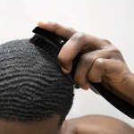 1PC Men's Hair Styling Comb - Natural Mane Bristle Finishing Brush With Abs Plastic Handle Tangle-free Wave Design For All Hair