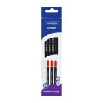 Marlin Graphite Pencils 2H End Dipped Pencil Black Barrel 12'S Pack Of 6