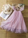 Giros Dreamy Sequin Tulle Dress Flutter Trim Tutu Dress Mesh Dress For Summer Holiday Party Vacation