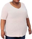 Ladies Plain Vneck Tee - 60 Oatmeal