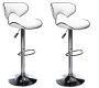 Bar Stools / Breakfast Kitchen Chairs - Set Of Two White Colour