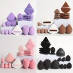 16-PIECE Makeup Tool Set: 2 Marshmallow Powder Puffs 4 Loose Powder Puffs 4 MINI Air Cushion Puffs 2 Beauty Blenders 4 MINI Make