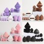 16-PIECE Makeup Tool Set: 2 Marshmallow Powder Puffs 4 Loose Powder Puffs 4 MINI Air Cushion Puffs 2 Beauty Blenders 4 MINI Makeup Sponges - Ideal For Makeup Beginner Artist