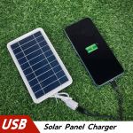 Compact 2W Solar Panel Charger - USB Compatible & Stable Power Supply For Smartphones And Power Banks Ideal For Outdoor Adventur