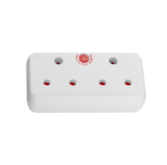 3 Pin To 2 X 16 Socketadaptor 16A Surge White