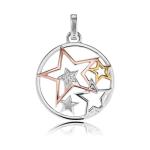 Engelsrufer 3 Tone Cz Stars Necklace