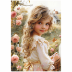 Tear Resistant Deco Print Girl With Horse