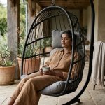 Steel Frame Hanging Egg Chair - Stylish Lounge Seating