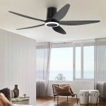 Jetline 5 Blade Led Ceiling Fan - Black White - White