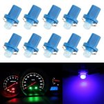 10 Pcs 0.4W B8.5 Wedge Instrument Panel Cob LED Light Dashboard Gauge Cluster Indicator Lamp Bulb Blue Light