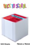 Memo Cube Acrylic Holder 76MM X 76MM Incl 500 Sheet Paper