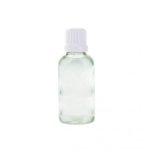 50ML Clear Glass Bottle With Fast Flow Dropper Cap - White