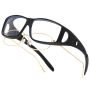 Pubowt Fit Over Blue Light Blocking Computer Reader For Women Men Anti-blue Light Filter Wrap Around Eyeglasses Black