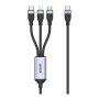 UNITEK 3-IN-1 USB Multi Charging Cable 1.5M C14101AGY01-1.5M