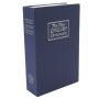 Dictionary Coin Piggy Bank Stainless Steel Lockable Book Safe With Key Blue