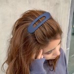 Elegant Solid Color Hair Claw - Non-slip Matte Finish Ponytail Holder For Women Vintage Rectangular Bun Maker & Styling Accessor
