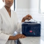 Patent Leather Hand-held Toiletry Bag