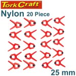 Tork Craft Nylon Spring Clamps 20-PIECE Set 25MM