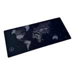 Everfurn Black World Map Large Desk Mat Non-slip