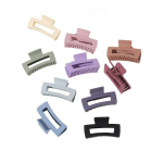 10 Piece Square Matte Morandescent Color Hair Claw Clips