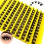 120pcs Clusters Lashes Thick Fluffy Curling All-match DIY Comfortable Faux Mink False Eyelashes