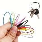 5 10 20PCS Colorful Ring Luggage Tag Clip Keychain Rope Key Ring Cable Screw Lock Accessories Simple To Install And Durable