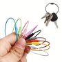 5/10/20PCS Colorful Ring Luggage Tag Clip Keychain Rope Key Ring Cable Screw Lock Accessories Simple To Install And Durable