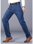 Men's Straight Leg Denim Pants Men's Classic Design Jeans Versatile For Business And Casual Wear