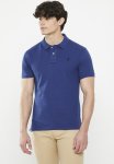 Polo Mens Stretch Pique Short Sleeve Golfer - Mid Blue