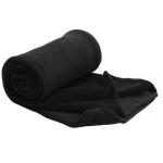 Hemmed Coral Fleece Blankets - Various Colours & Sizes - Size: 100 Cm X 150 Cm Black