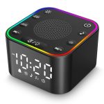 White Noise Sound Machine Alarm Clock With Sound Machine For Sleeping White Noise Machine With Digital Clock For Bedrooms Rgb Ni