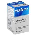 Folic Acid & B12 Tabs 100 Vitaforce