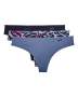 Women's Ua Pure Stretch Thong 3-PACK Printed - Mineral BLUE-470 / Md