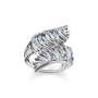 Ring Phoenix Wing With Blue Stones Silver - 48