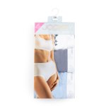 Jockey Plus Size 3 Pack Cotton Hileg - White Leafy Shadows Transfer Grey Melange