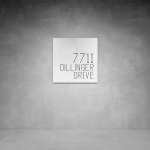 House Number D16 - 800 X 800 Matt White Warm White
