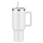 1.2L Flip Straw Tumbler With Handle Stainless Steel